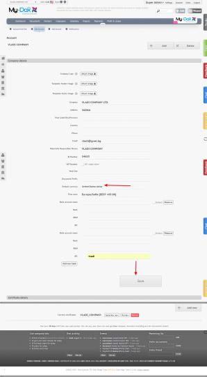 How do multiple currencies work in My-dox?